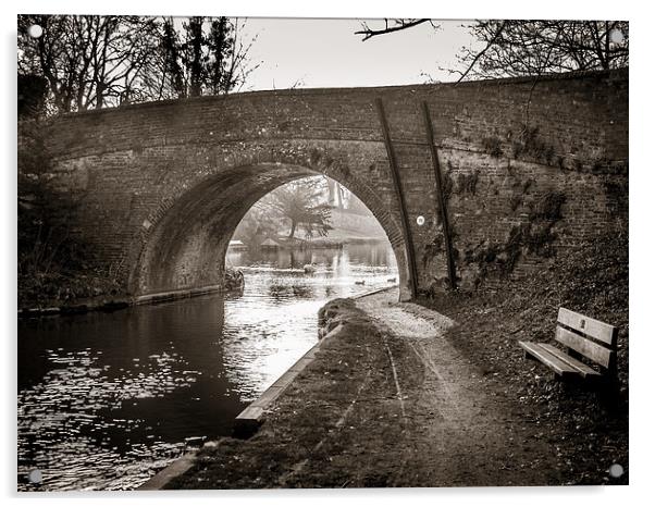Footbridge 76, Kintbury, Berkshire, England, UK Acrylic by Mark Llewellyn