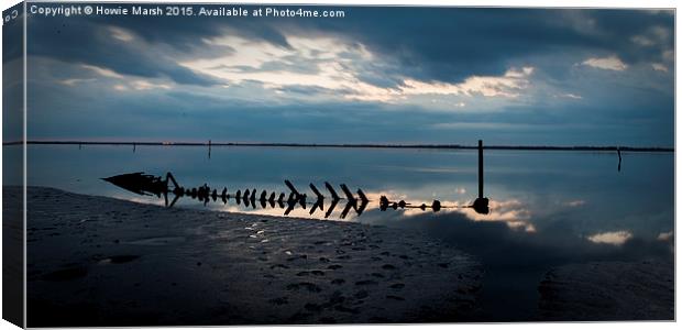  Reflective at Breydon Water Canvas Print by Howie Marsh