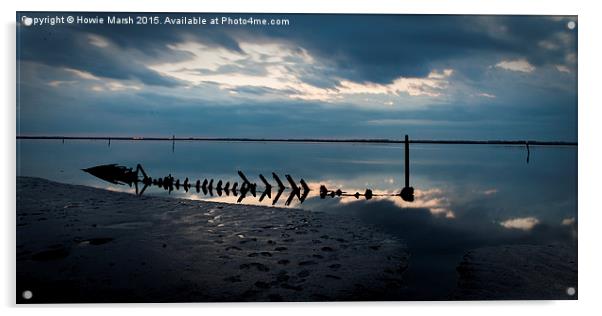  Reflective at Breydon Water Acrylic by Howie Marsh