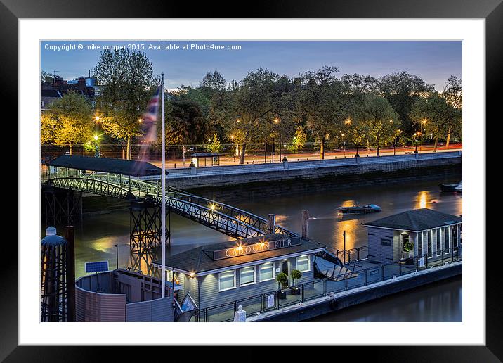  Cadogan pier embankment early light Framed Mounted Print by mike cooper