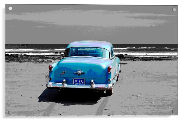  Revised Car on Beach Acrylic by james balzano, jr.