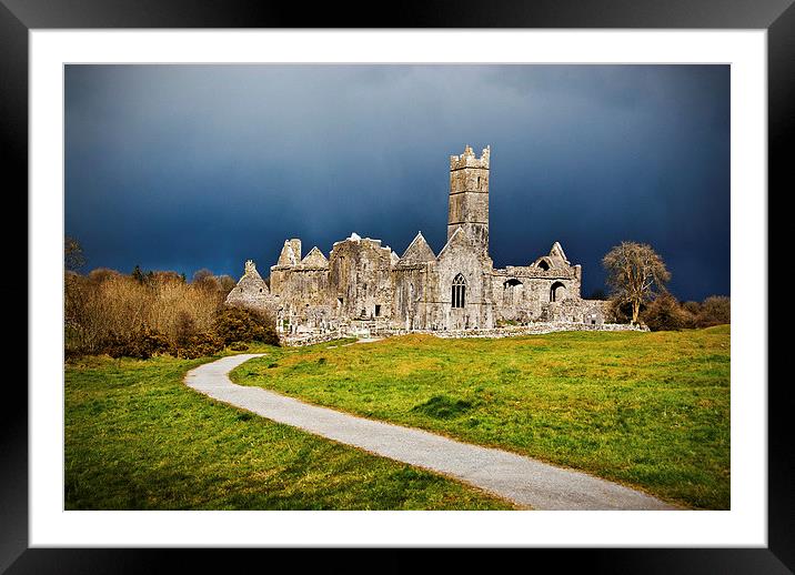 Quin Abbey Framed Mounted Print by Peter Jarvis