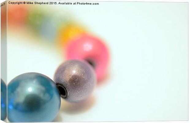  Pastel Beads Canvas Print by Mike Shepherd