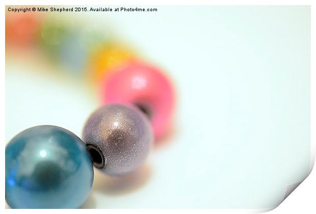  Pastel Beads Print by Mike Shepherd