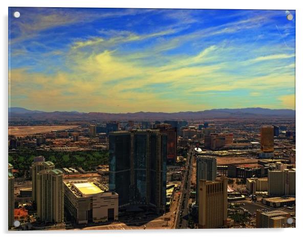  View from Stratosphere Las Vegas Acrylic by Andy Smith