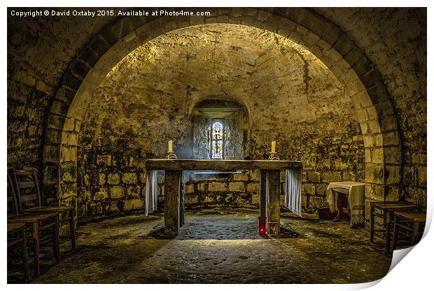  Lastingham Crypt Print by David Oxtaby  ARPS