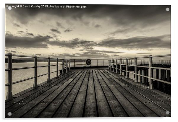  Whitby Pier Acrylic by David Oxtaby  ARPS