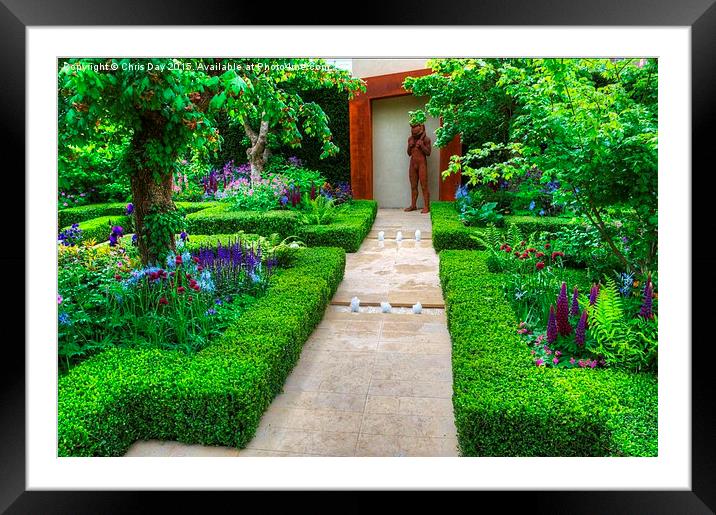RHS Chelsea Healthy Cities Garden Framed Mounted Print by Chris Day