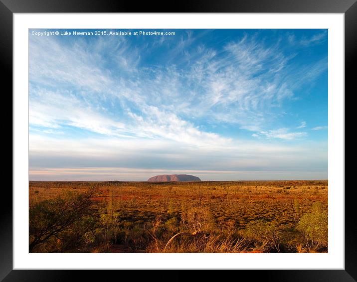  Uluru Dawn Framed Mounted Print by Luke Newman