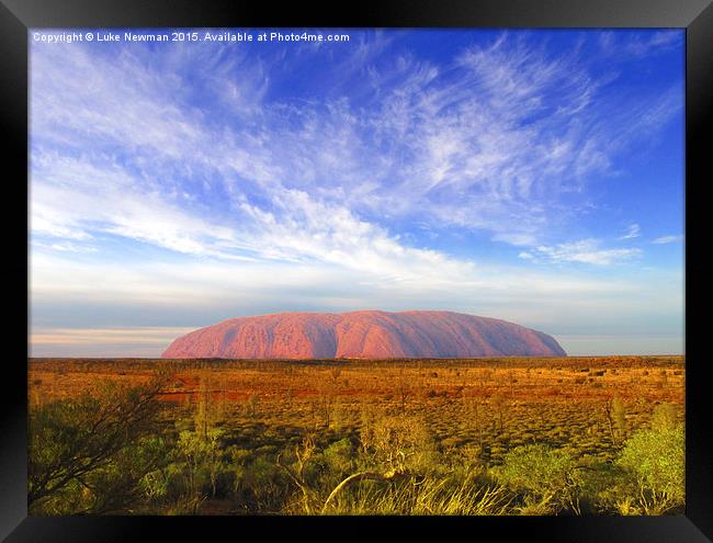  Uluru Dawn 2 Framed Print by Luke Newman