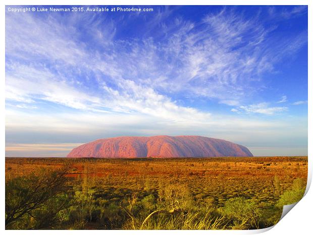  Uluru Dawn 2 Print by Luke Newman