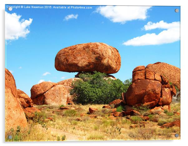  Balancing Boulder Acrylic by Luke Newman