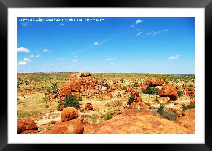  The Devils Marbles Framed Mounted Print by Luke Newman