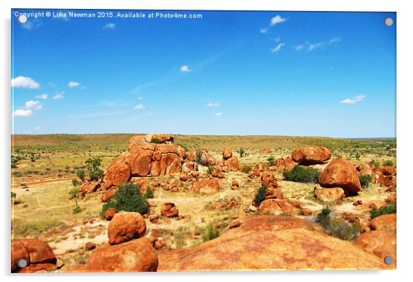  The Devils Marbles Acrylic by Luke Newman