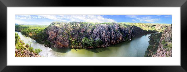  Katherine Gorge Panorama Framed Mounted Print by Luke Newman