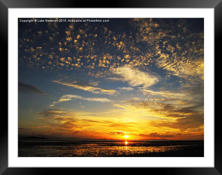  Whitsunday Sunset 2 Framed Mounted Print by Luke Newman