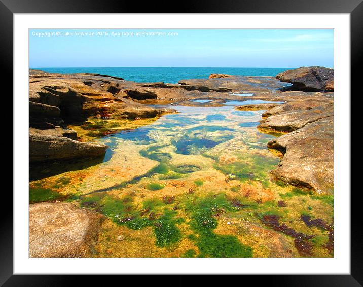  Manly Beach Rockpools Framed Mounted Print by Luke Newman