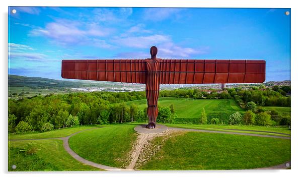 Angel of the north Acrylic by Kevin Tate