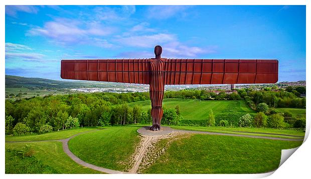 Angel of the north Print by Kevin Tate