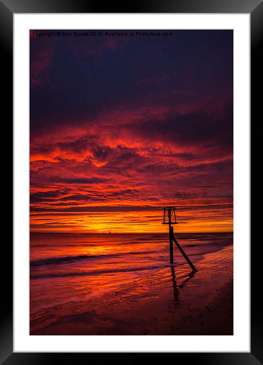  Fire in the sky Framed Mounted Print by Gail Sparks