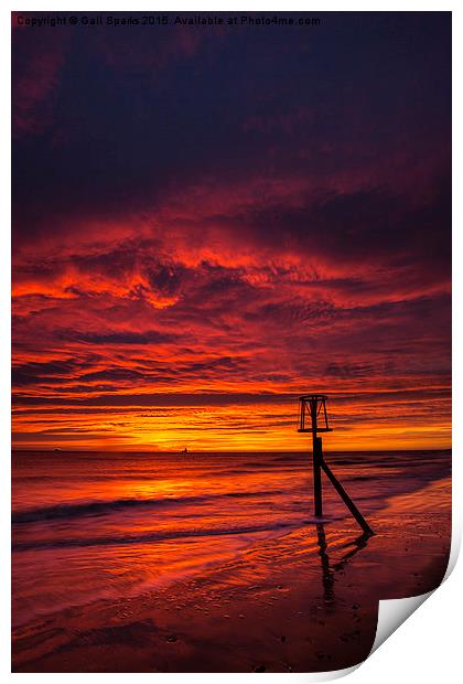  Fire in the sky Print by Gail Sparks