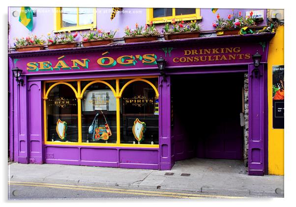  Colourful Irish Pub Acrylic by Aidan Moran