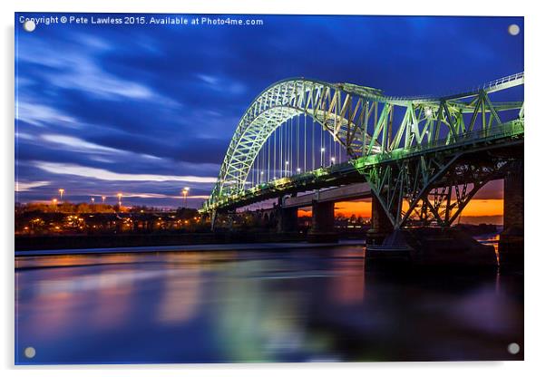   The Silver Jubilee Bridge  Acrylic by Pete Lawless