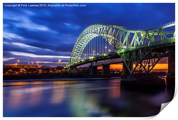   The Silver Jubilee Bridge  Print by Pete Lawless