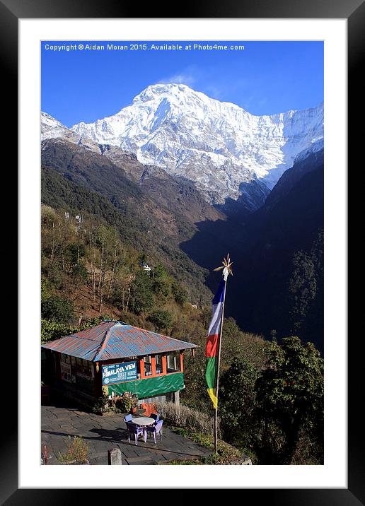  Annapurna South, The Himalayas, Nepal Framed Mounted Print by Aidan Moran