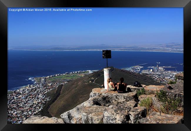  Lions Head View Cape Town Framed Print by Aidan Moran