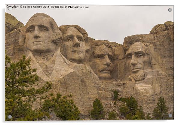 Mount Rushmore in the USA Acrylic by colin chalkley