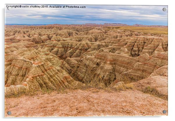 Landscape of the Badlands Acrylic by colin chalkley