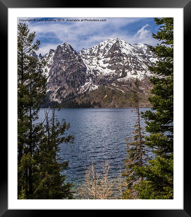  Jenny Lake in the Grand Teton National Park, USA Framed Mounted Print by colin chalkley