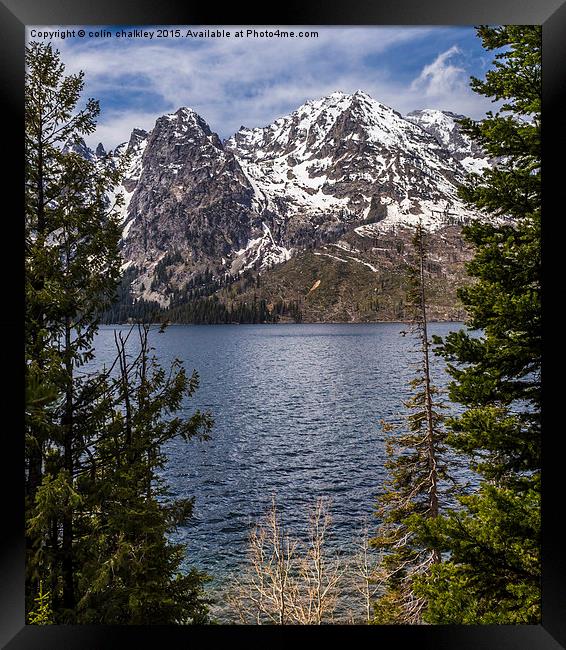  Jenny Lake in the Grand Teton National Park, USA Framed Print by colin chalkley
