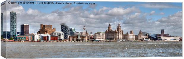  Liverpool's Iconic Waterfront Canvas Print by Steve H Clark
