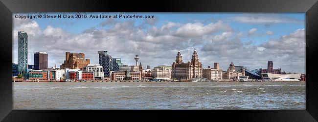  Liverpool's Iconic Waterfront Framed Print by Steve H Clark