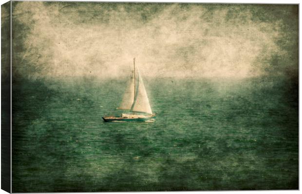  Lonely Yacht  Canvas Print by Svetlana Sewell