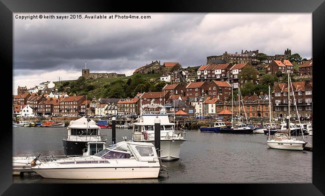  Whitby Harbour  Framed Print by keith sayer