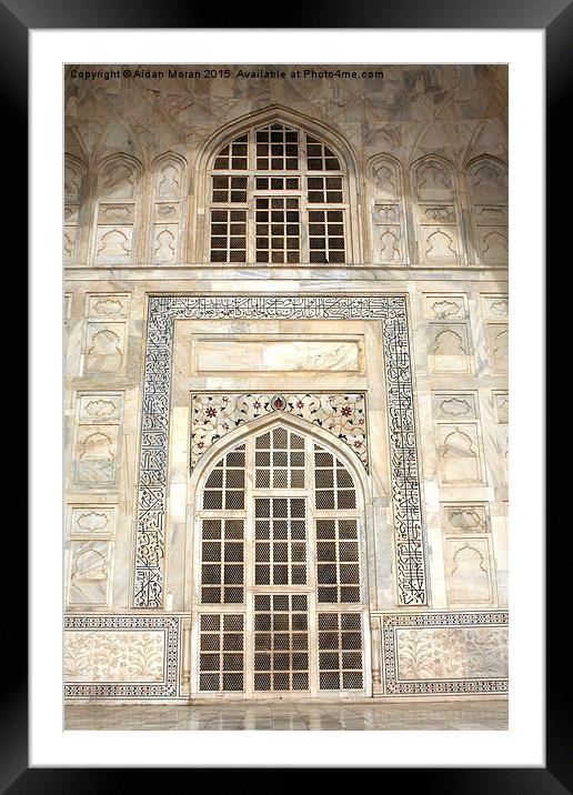  Taj Mahal Facade Agra India Framed Mounted Print by Aidan Moran
