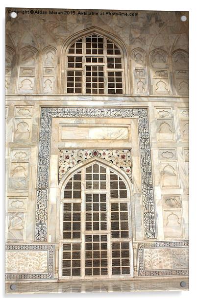  Taj Mahal Facade Agra India Acrylic by Aidan Moran