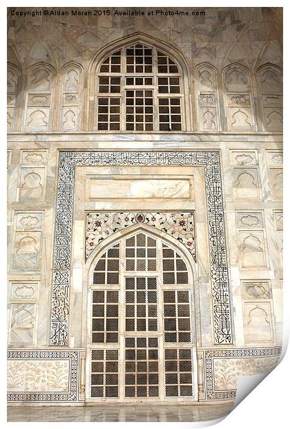 Taj Mahal Facade Agra India Print by Aidan Moran