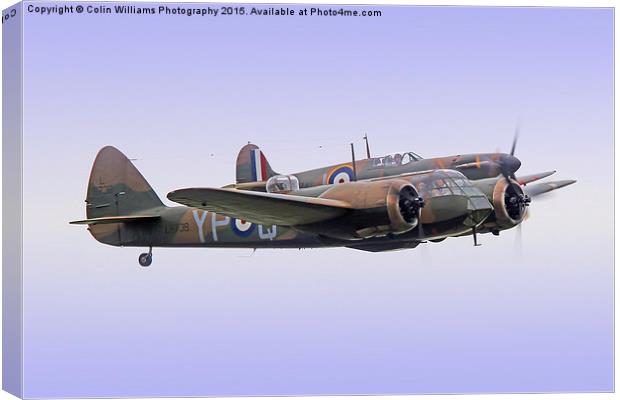  Spitfire And Blenheim Duxford  2015 - 2 Canvas Print by Colin Williams Photography