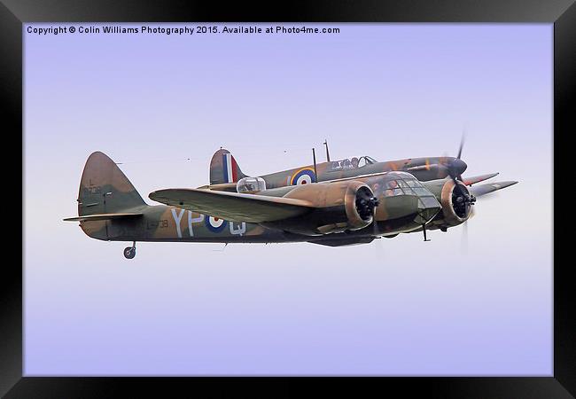  Spitfire And Blenheim Duxford  2015 - 2 Framed Print by Colin Williams Photography