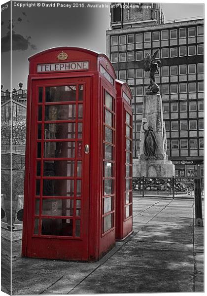  Phonebox Canvas Print by David Pacey