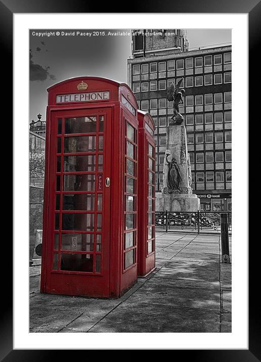  Phonebox Framed Mounted Print by David Pacey