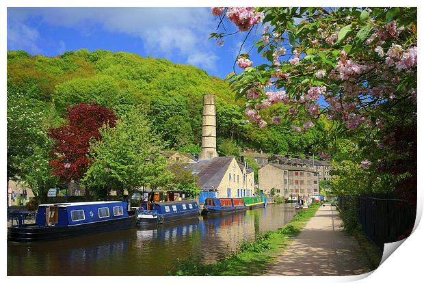 Rochdale Canal at Hebden Bridge  Print by Darren Galpin