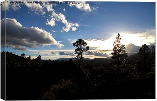Sunset Crater Canvas Print by Matthew Bates