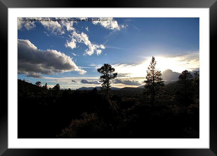 Sunset Crater Framed Mounted Print by Matthew Bates