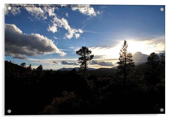 Sunset Crater Acrylic by Matthew Bates