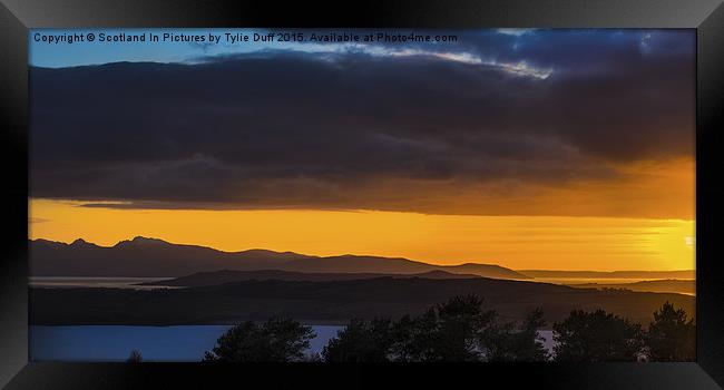   Sunset Over Scottish West Coast Framed Print by Tylie Duff Photo Art